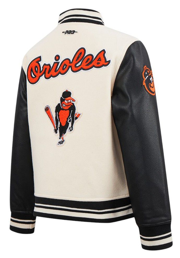 Pro Standard Youth Baltimore Orioles Cream Classic Varsity Jacket product image