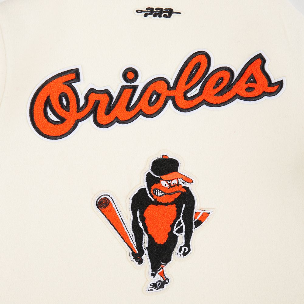 Pro Standard Youth Baltimore Orioles Cream Classic Varsity Jacket product image