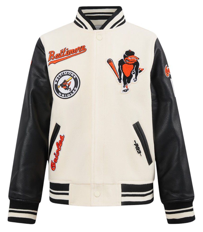 Pro Standard Youth Baltimore Orioles Cream Classic Varsity Jacket product image