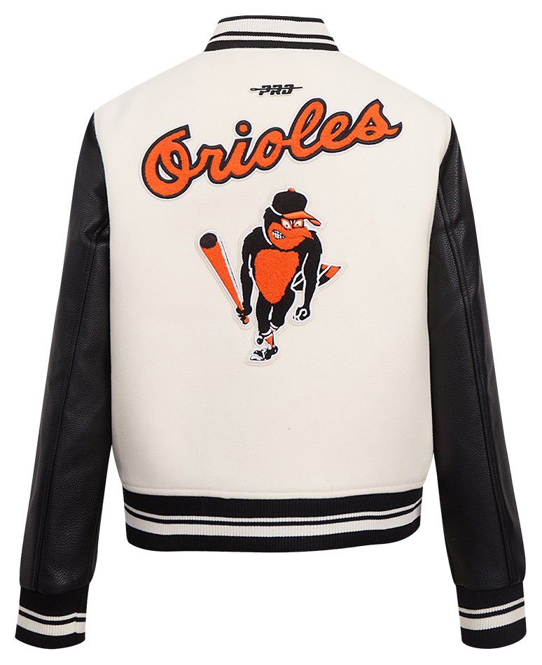 Pro Standard Women's Baltimore Orioles Cream Classic Varsity Jacket product image