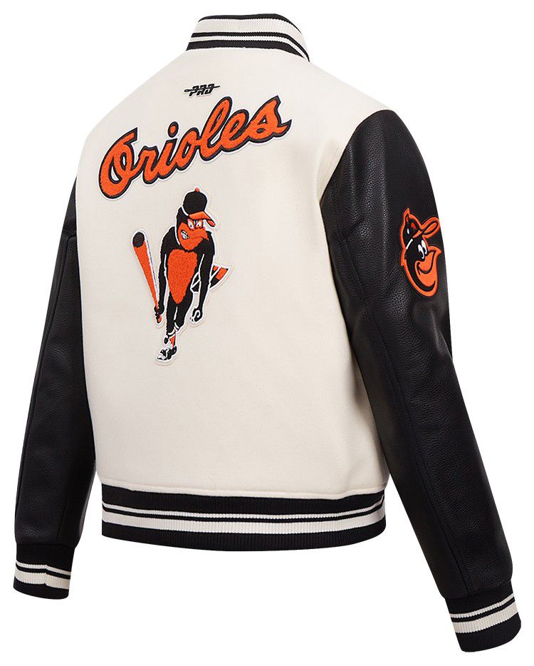 Pro Standard Women's Baltimore Orioles Cream Classic Varsity Jacket product image