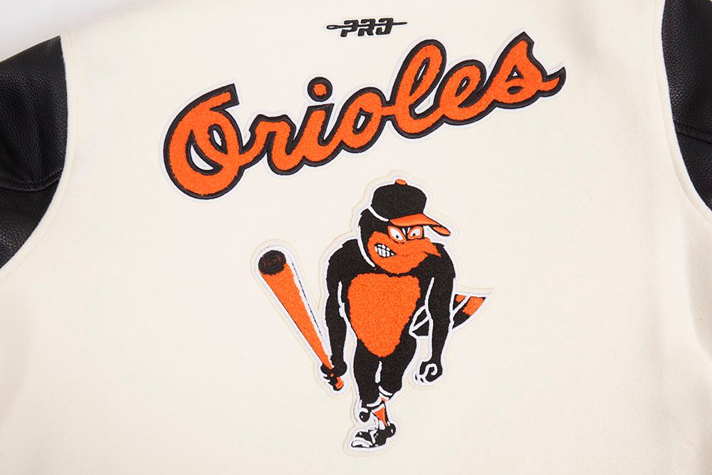 Pro Standard Women's Baltimore Orioles Cream Classic Varsity Jacket product image