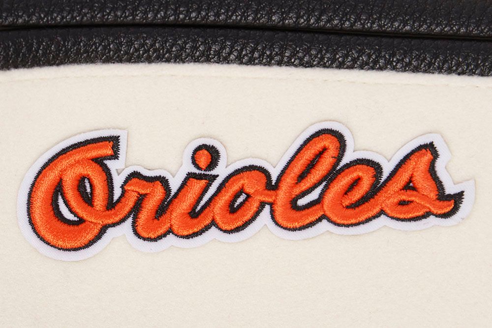 Pro Standard Women's Baltimore Orioles Cream Classic Varsity Jacket product image