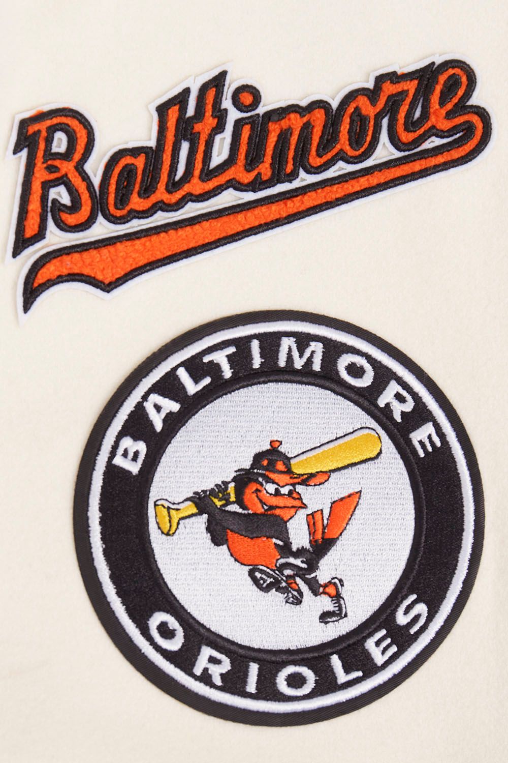 Pro Standard Women's Baltimore Orioles Cream Classic Varsity Jacket product image