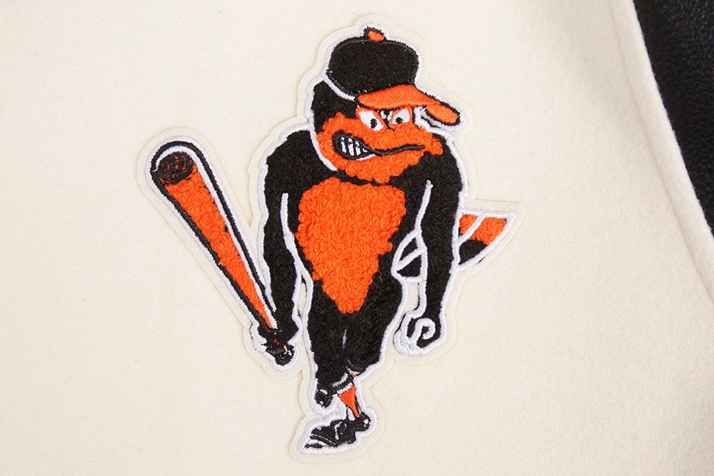 Pro Standard Women's Baltimore Orioles Cream Classic Varsity Jacket product image