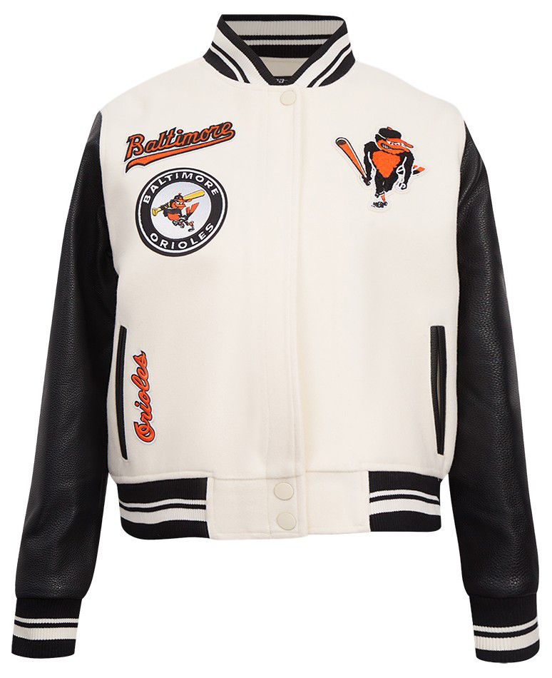 Pro Standard Women's Baltimore Orioles Cream Classic Varsity Jacket product image