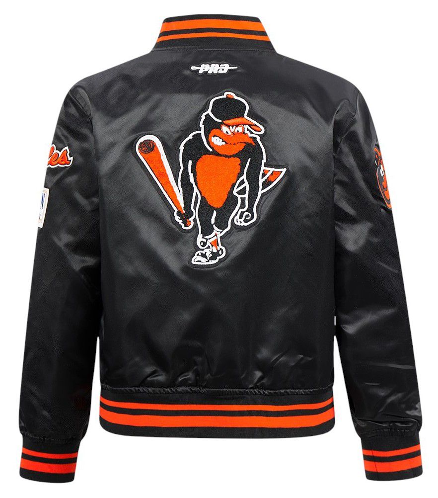 Pro Standard Boys' Baltimore Orioles Black Classic Satin Jacket product image