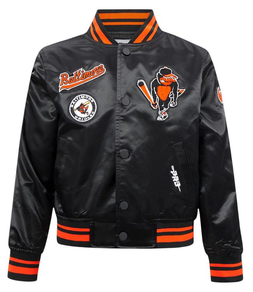 Pro Standard Boys' Baltimore Orioles Black Classic Satin Jacket product image