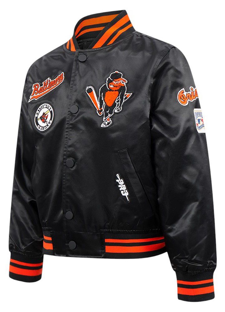 Pro Standard Boys' Baltimore Orioles Black Classic Satin Jacket product image