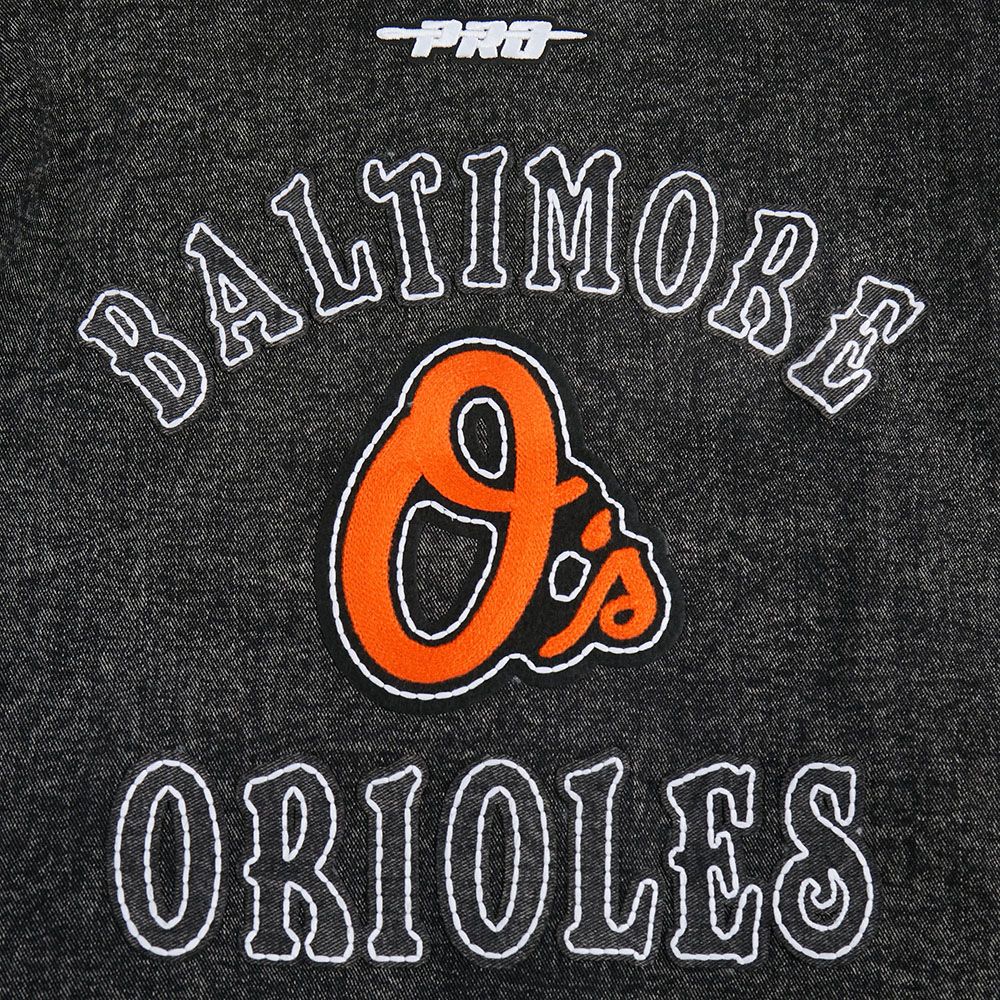 Pro Standard Women's Baltimore Orioles Black Rebel Athletics Denim Jacket product image