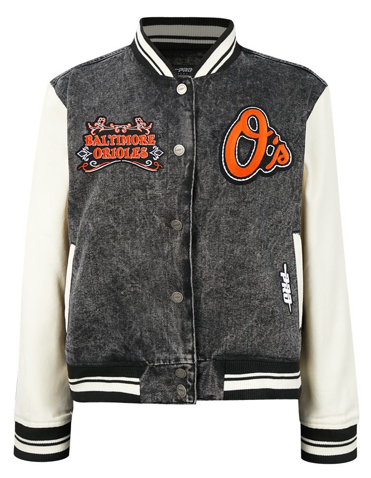 Pro Standard Women's Baltimore Orioles Black Rebel Athletics Denim Jacket product image