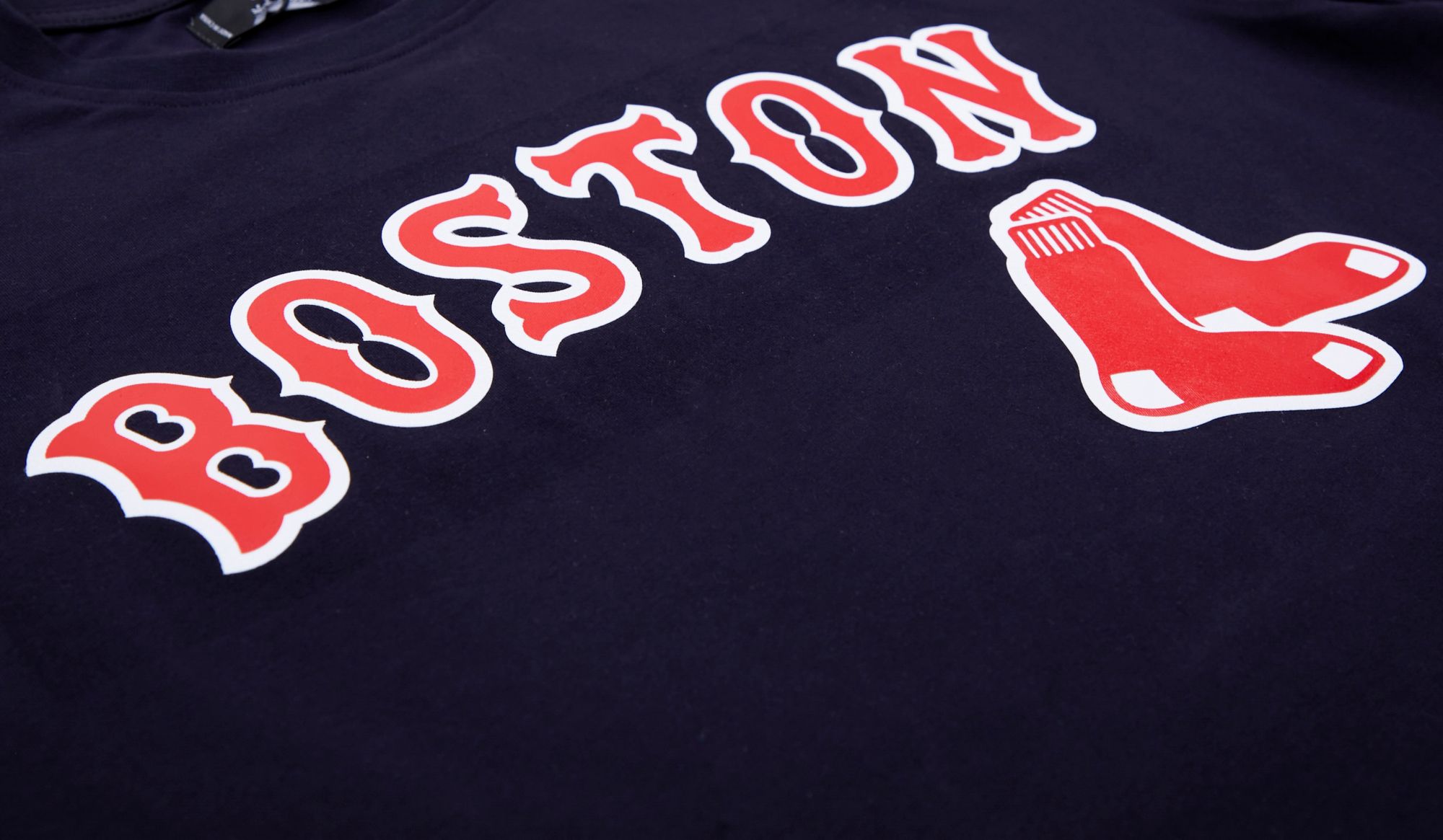 Pro Standard Men's Boston Red Sox Navy Mesh Taping T-Shirt product image