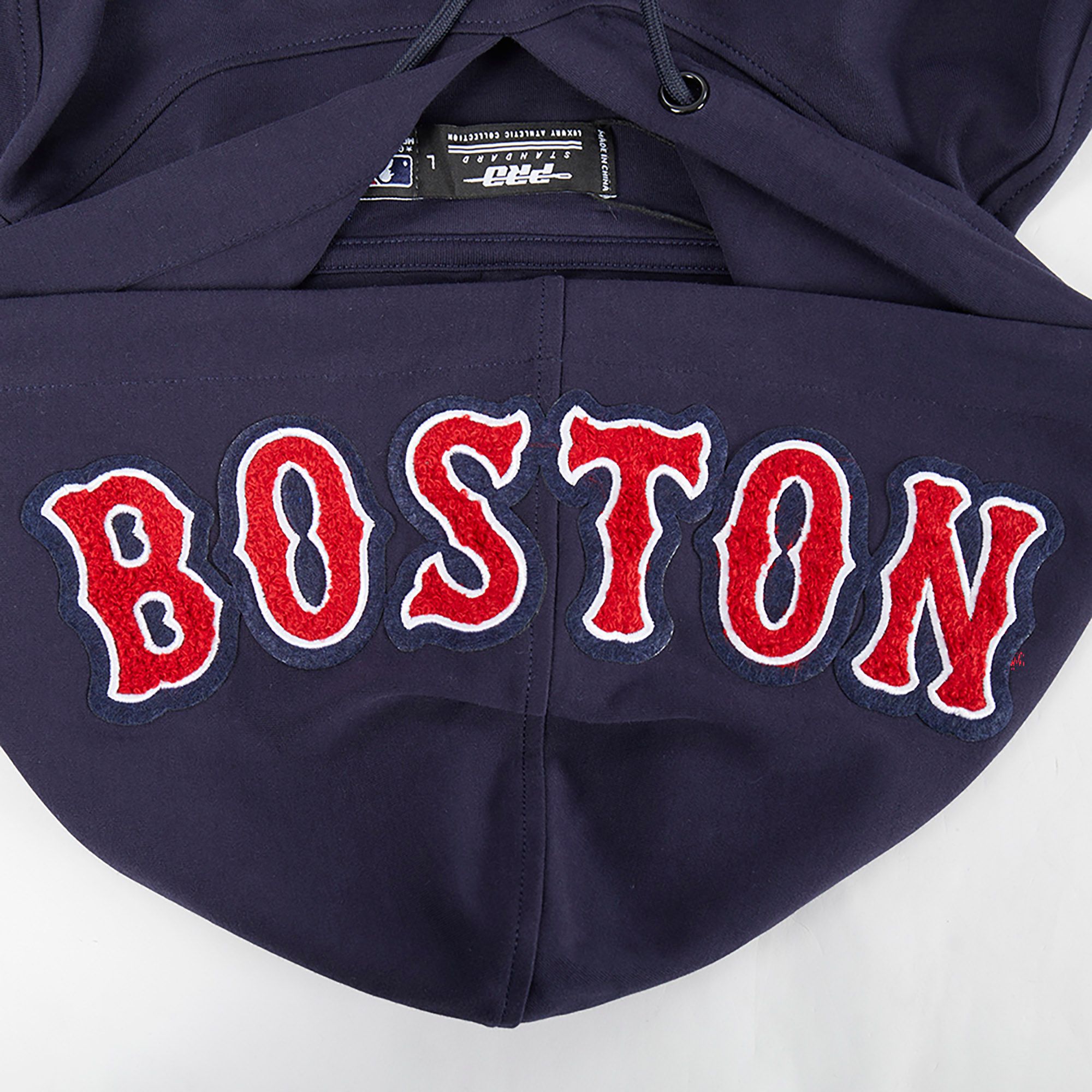 Pro Standard Men's Boston Red Sox Navy Classic Chenille Short Sleeve Hoodie product image