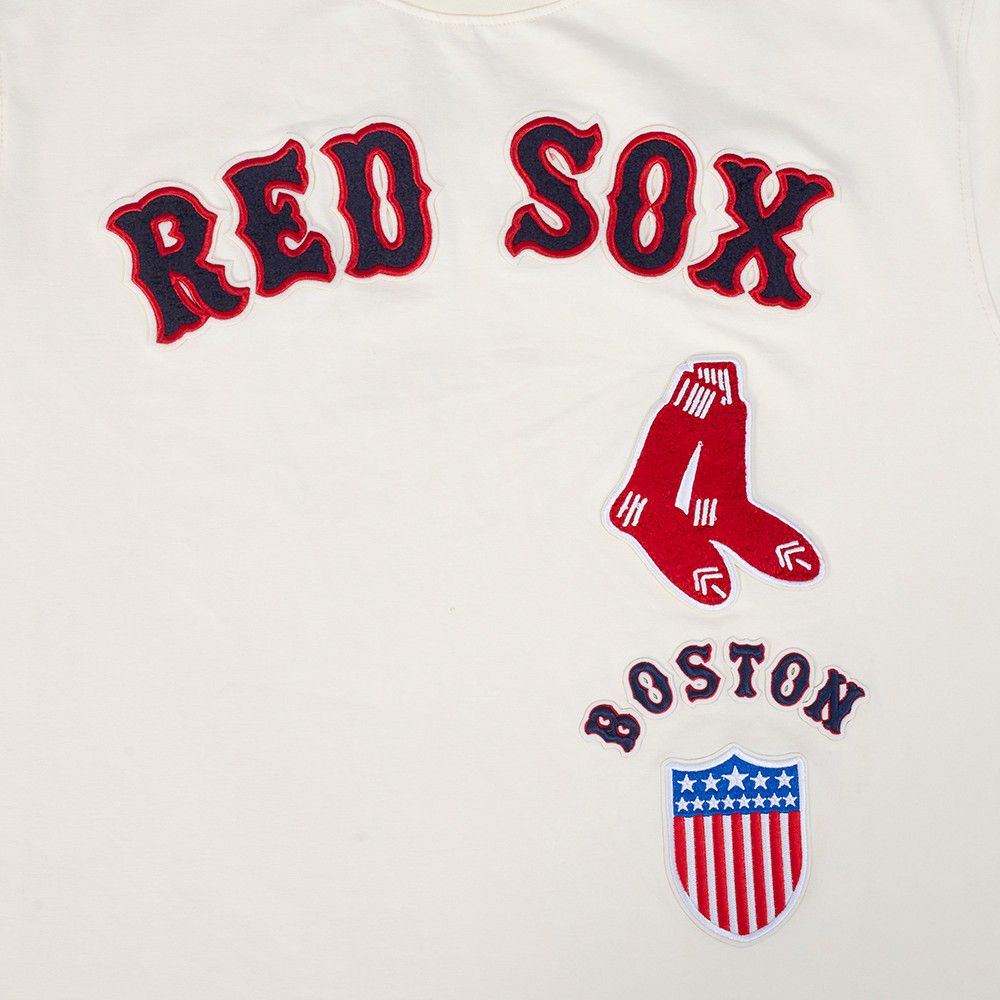 Pro Standard Men's Boston Red Sox Cream Stripe T-Shirt product image