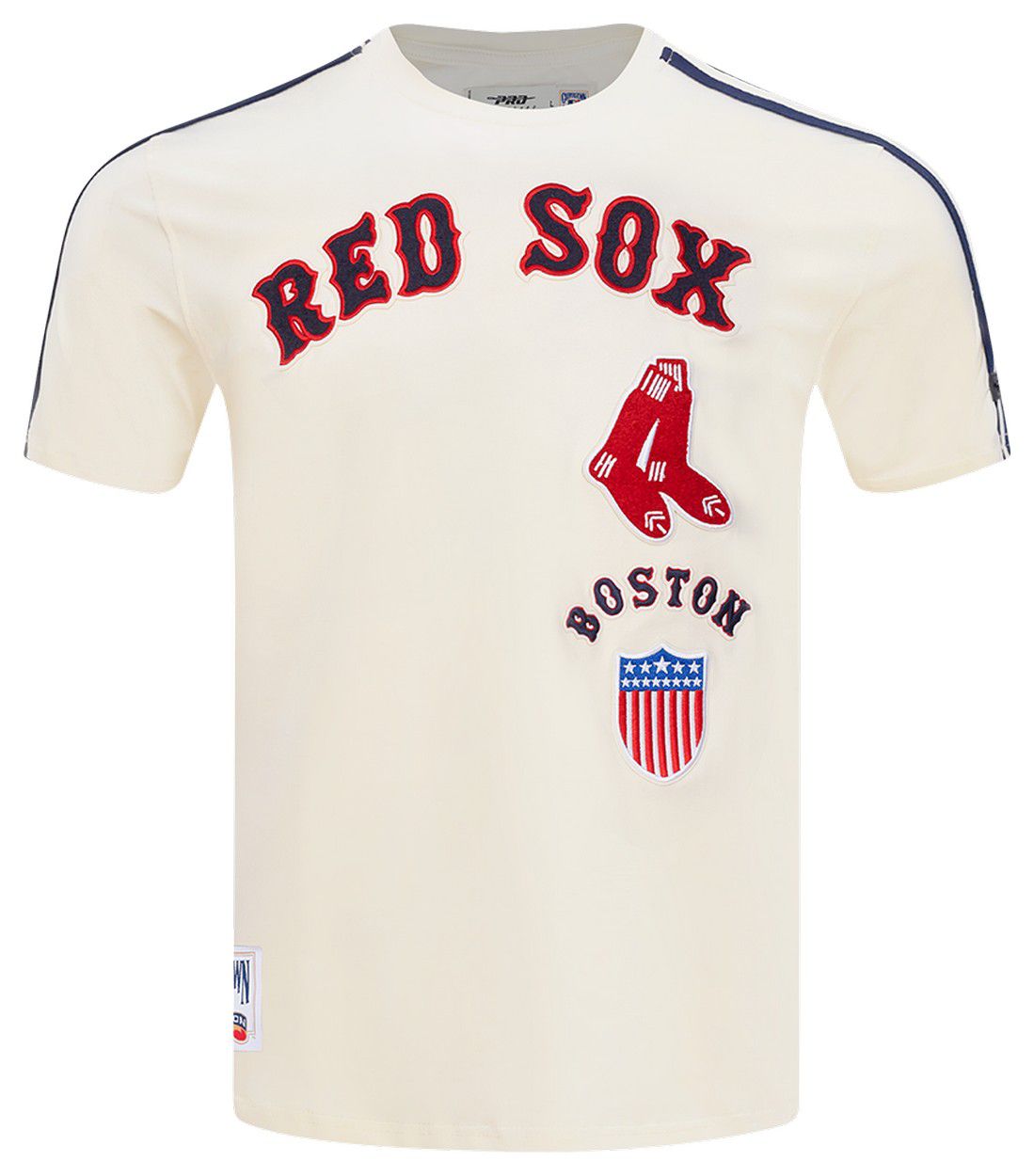 Pro Standard Men's Boston Red Sox Cream Stripe T-Shirt product image