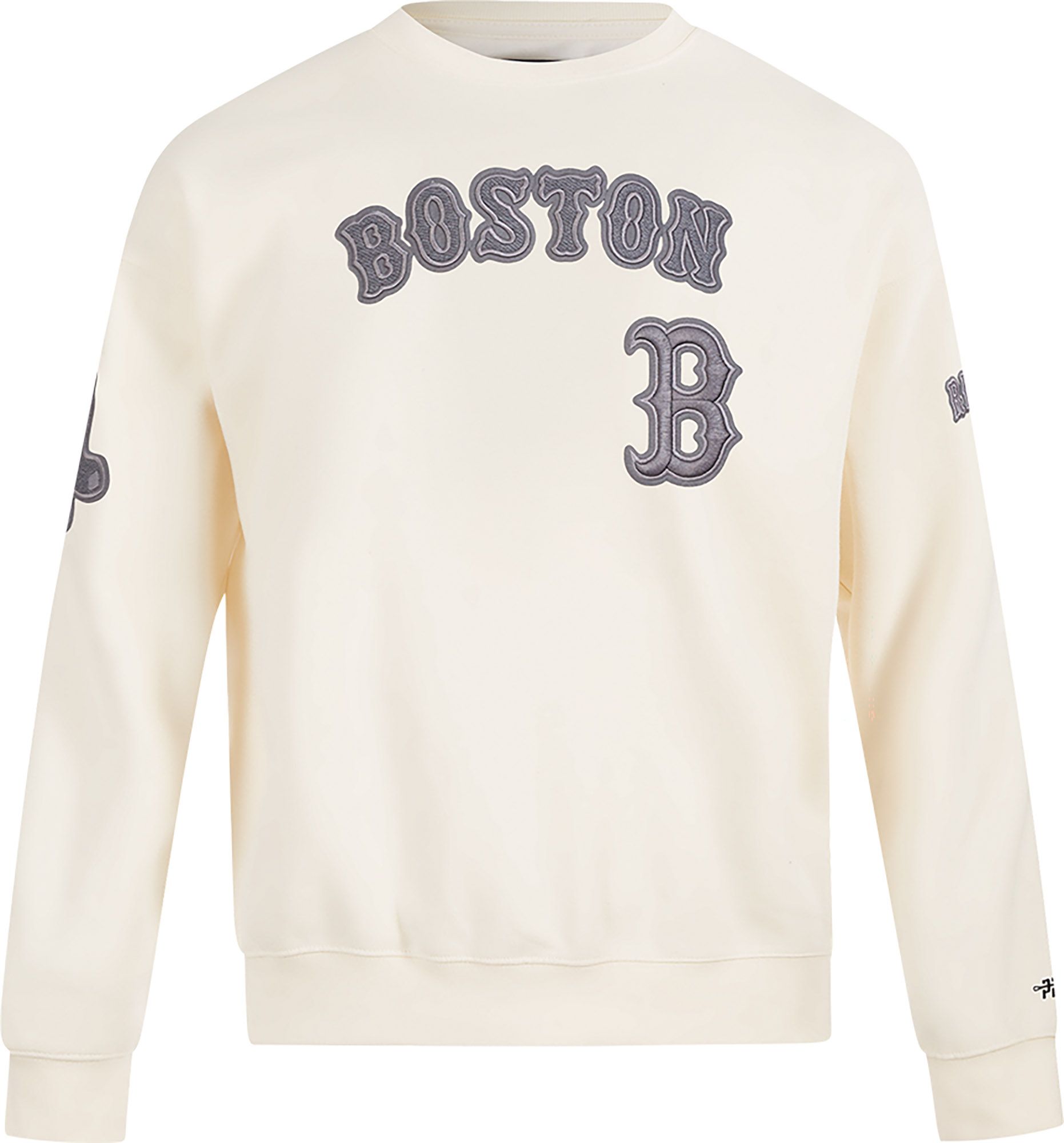 Pro Standard Men's Boston Red Sox Eggshell Reverse French Terry Crew Pullover Sweatshirt product image