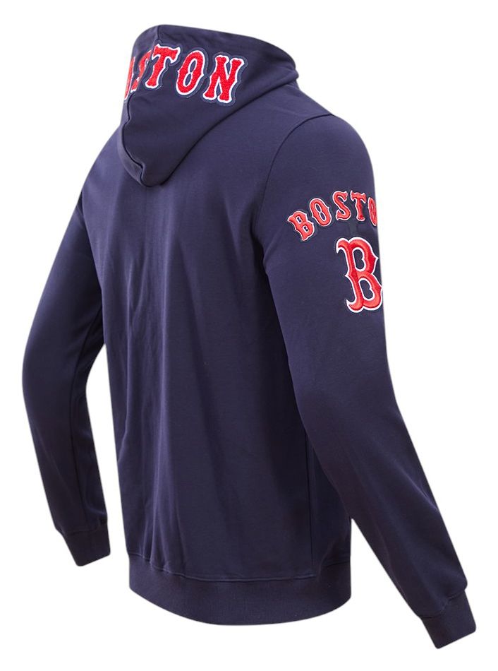 Pro Standard Men's Boston Red Sox Navy Classic Chenille Full-Zip Hoodie product image