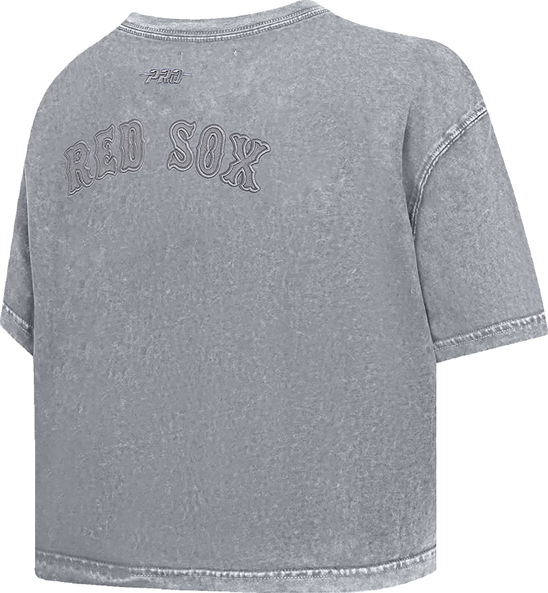Pro Standard Women's Boston Red Sox Gray Crystalline Enzyme Boxy Short Sleeve T-Shirt product image