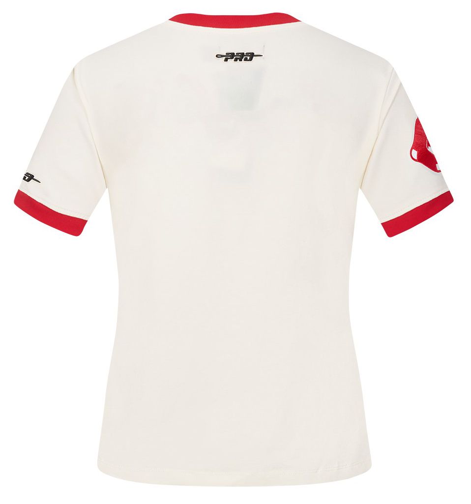 Pro Standard Women's Boston Red Sox Cream Ringer T-Shirt product image