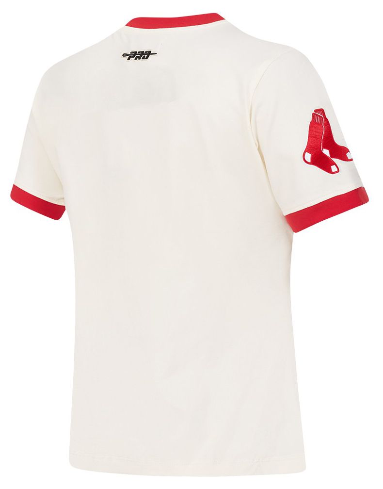Pro Standard Women's Boston Red Sox Cream Ringer T-Shirt product image