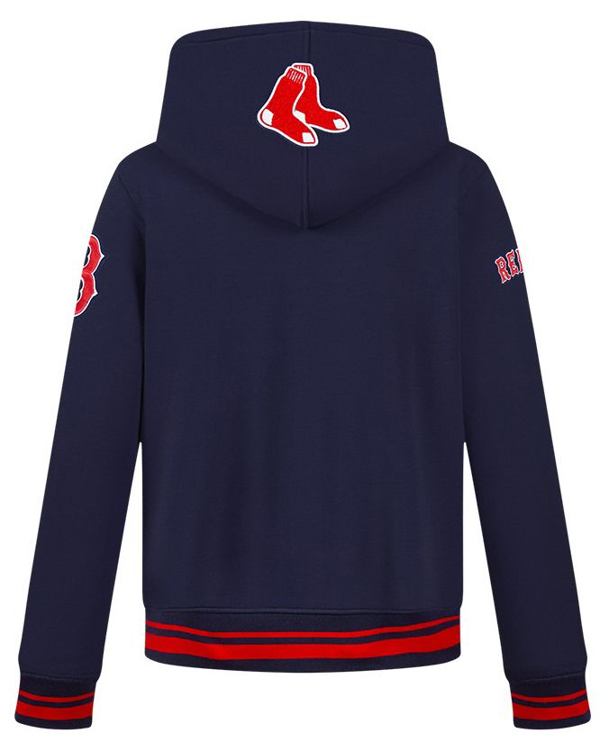 Pro Standard Youth Boston Red Sox Midnight Navy Script Tail Ribbed Fleece Hoodie product image