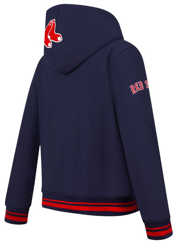 Pro Standard Youth Boston Red Sox Midnight Navy Script Tail Ribbed Fleece Hoodie product image