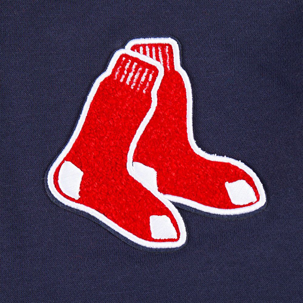 Pro Standard Youth Boston Red Sox Midnight Navy Script Tail Ribbed Fleece Hoodie product image