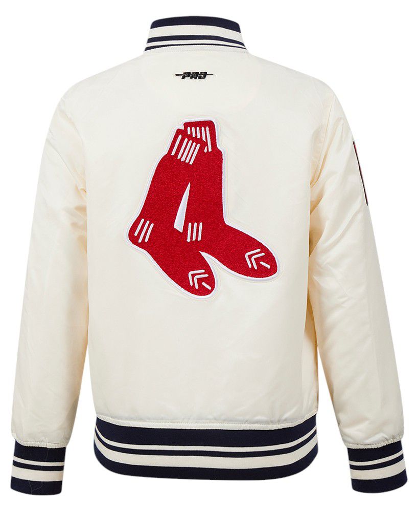 Pro Standard Youth Boston Red Sox Cream Classic Satin Jacket product image