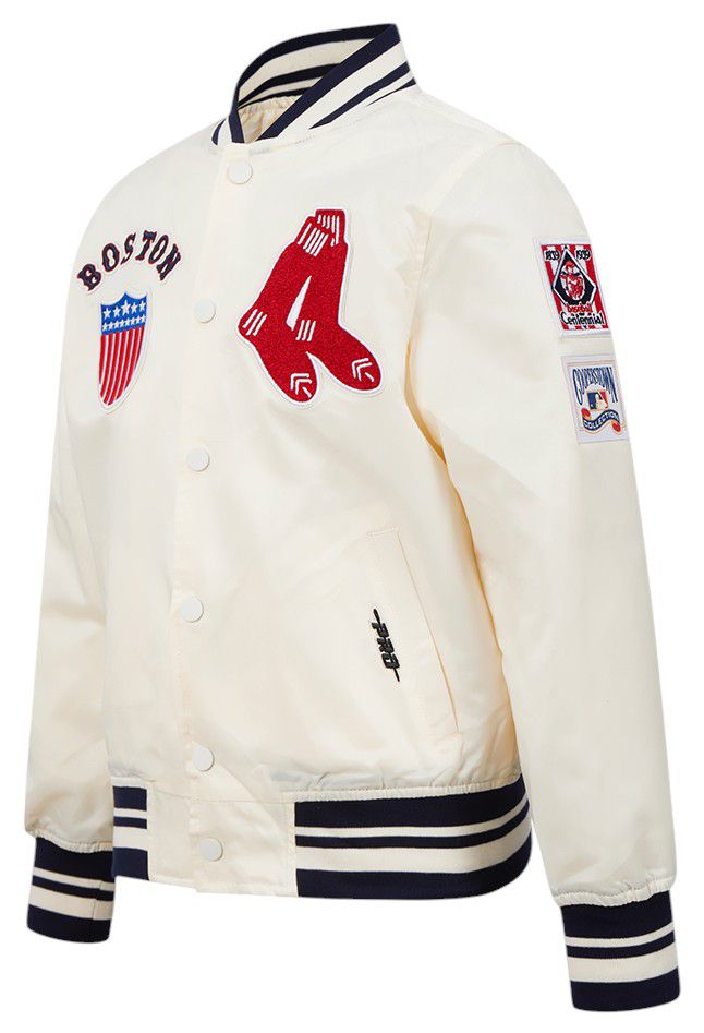 Pro Standard Youth Boston Red Sox Cream Classic Satin Jacket product image