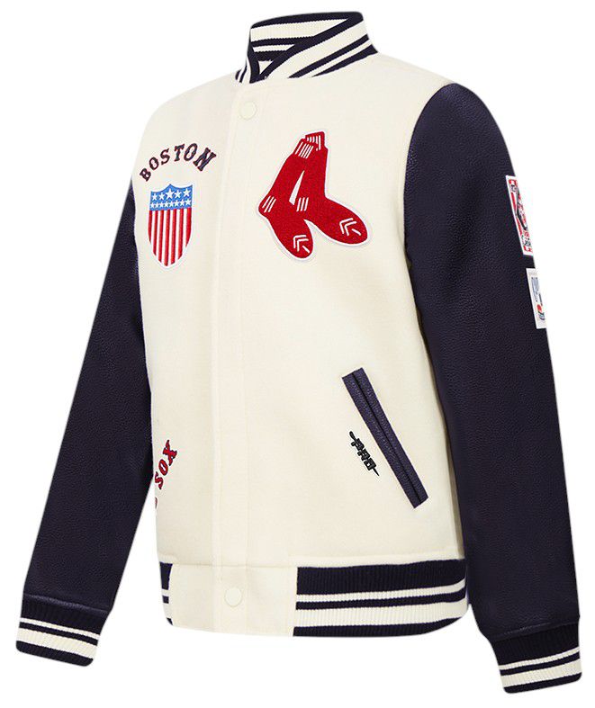 Pro Standard Youth Boston Red Sox Cream Classic Varsity Jacket product image