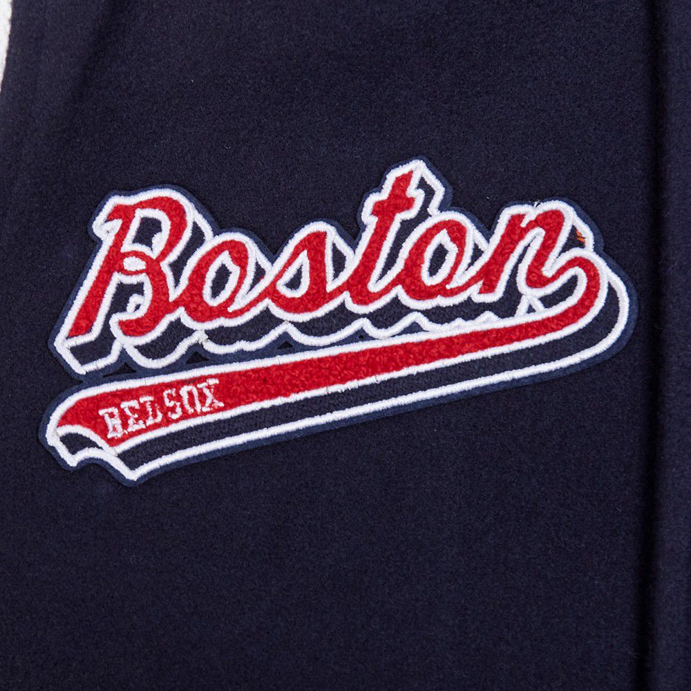 Pro Standard Youth Boston Red Sox Midnight Navy Script Varsity Jacket product image