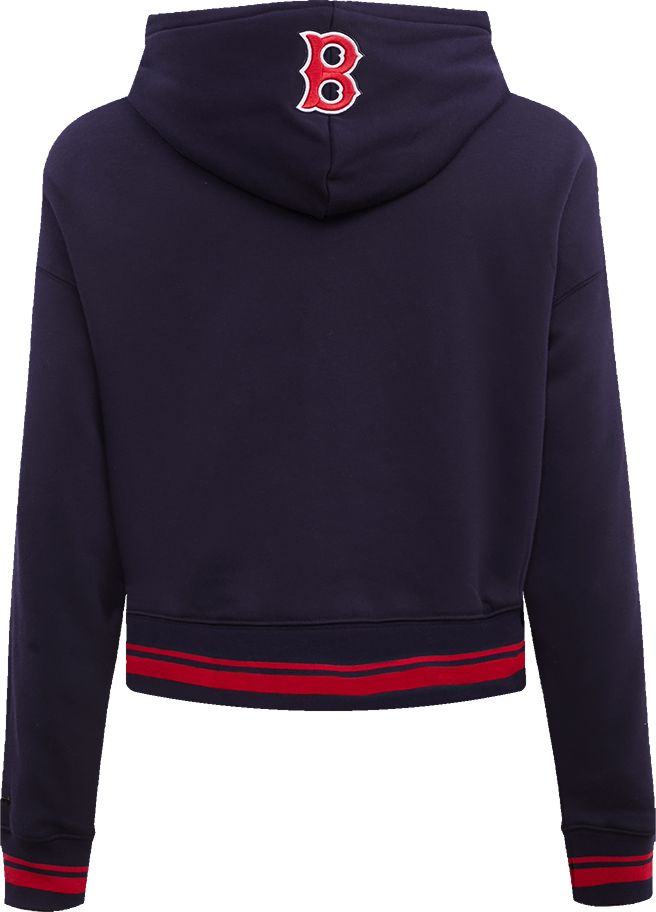 Pro Standard Women's Boston Red Sox Navy Cropped Hoodie product image