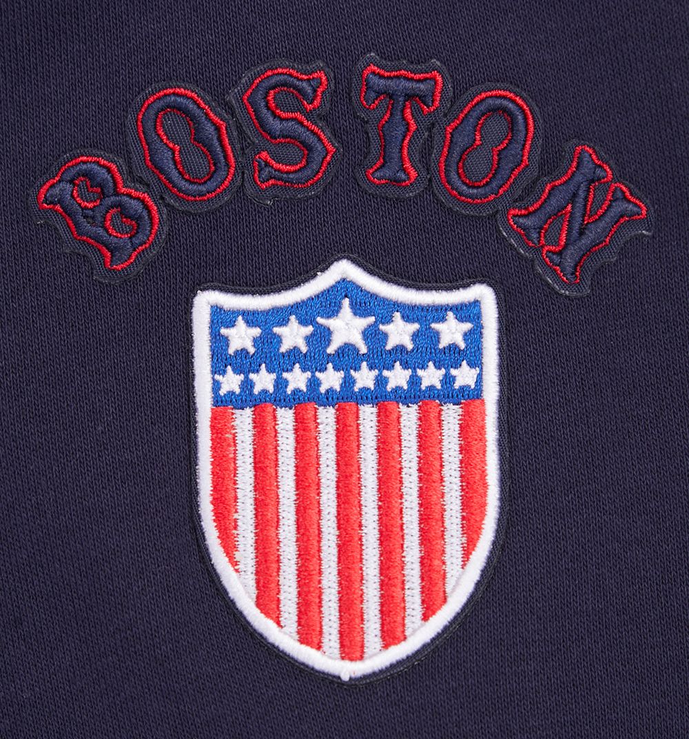 Pro Standard Women's Boston Red Sox Navy Cropped Hoodie product image