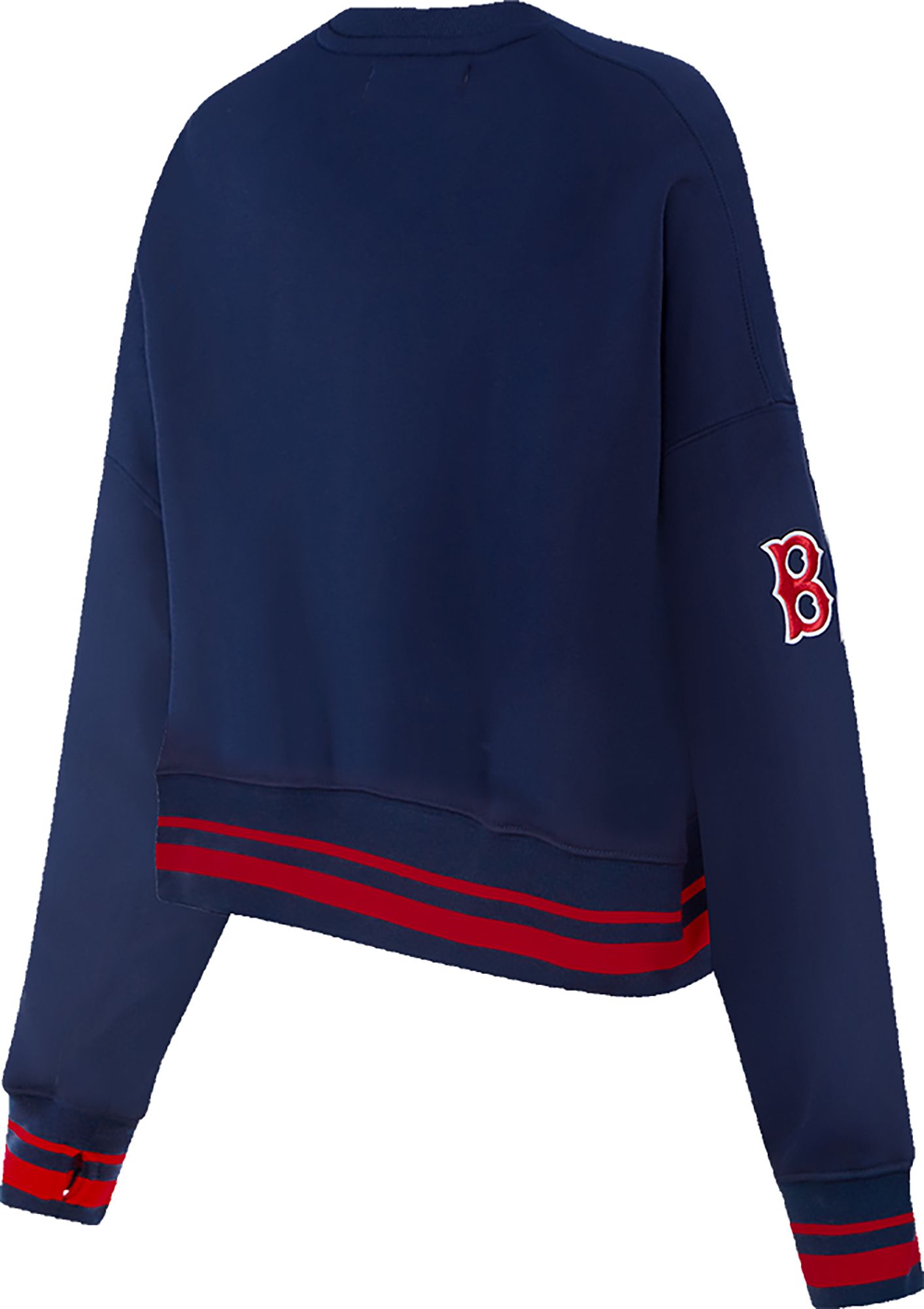 Pro Standard Women's Boston Red Sox Navy Logo Fleece Crew Neck Sweatshirt product image