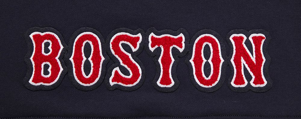 Pro Standard Women's Boston Red Sox Navy Classic Cropped Pullover Hoodie product image