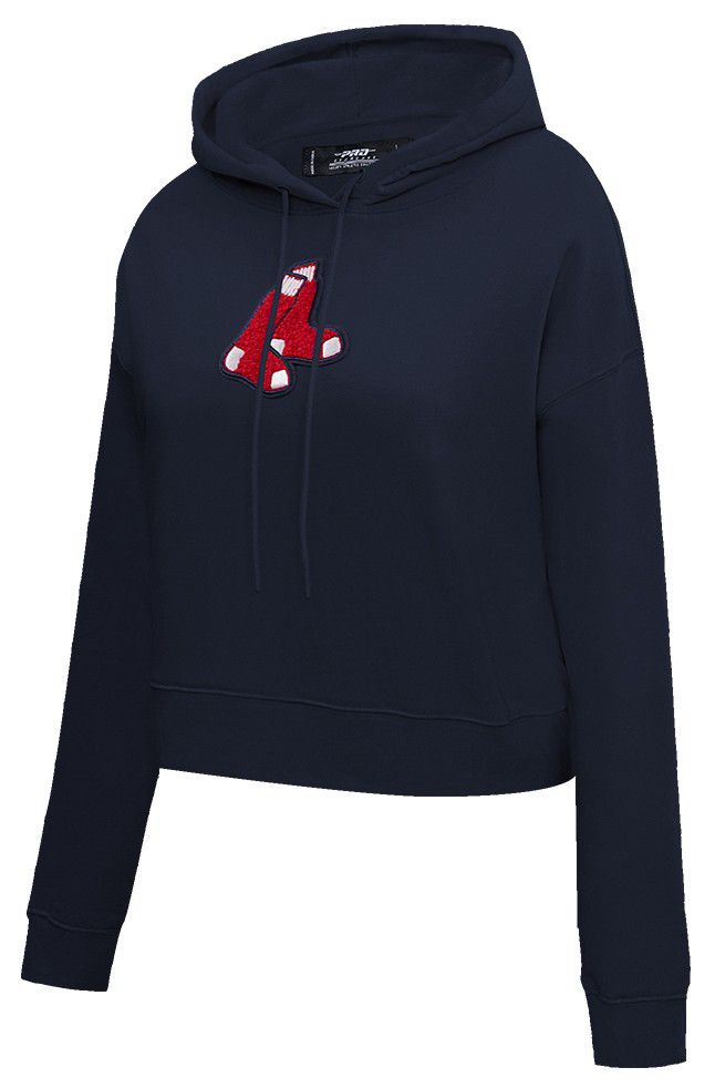 Pro Standard Women's Boston Red Sox Navy Classic Cropped Pullover Hoodie product image
