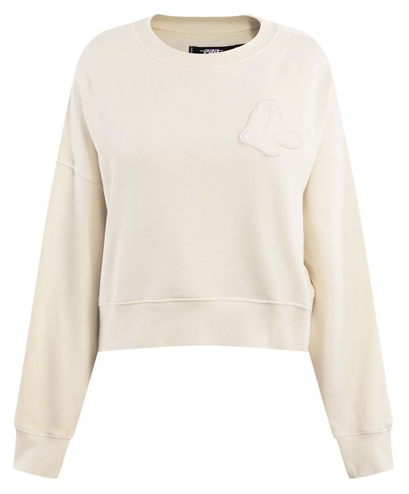 Pro Standard Women's Boston Red Sox Cream Classic Crewneck Sweatshirt product image