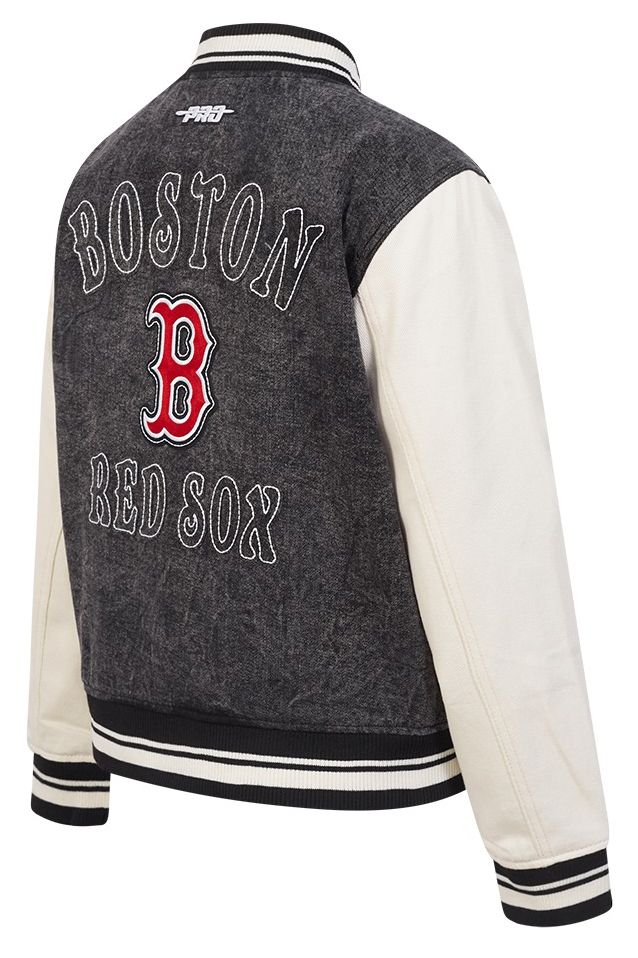 Pro Standard Women's Boston Red Sox Black Rebel Athletics Denim Jacket product image