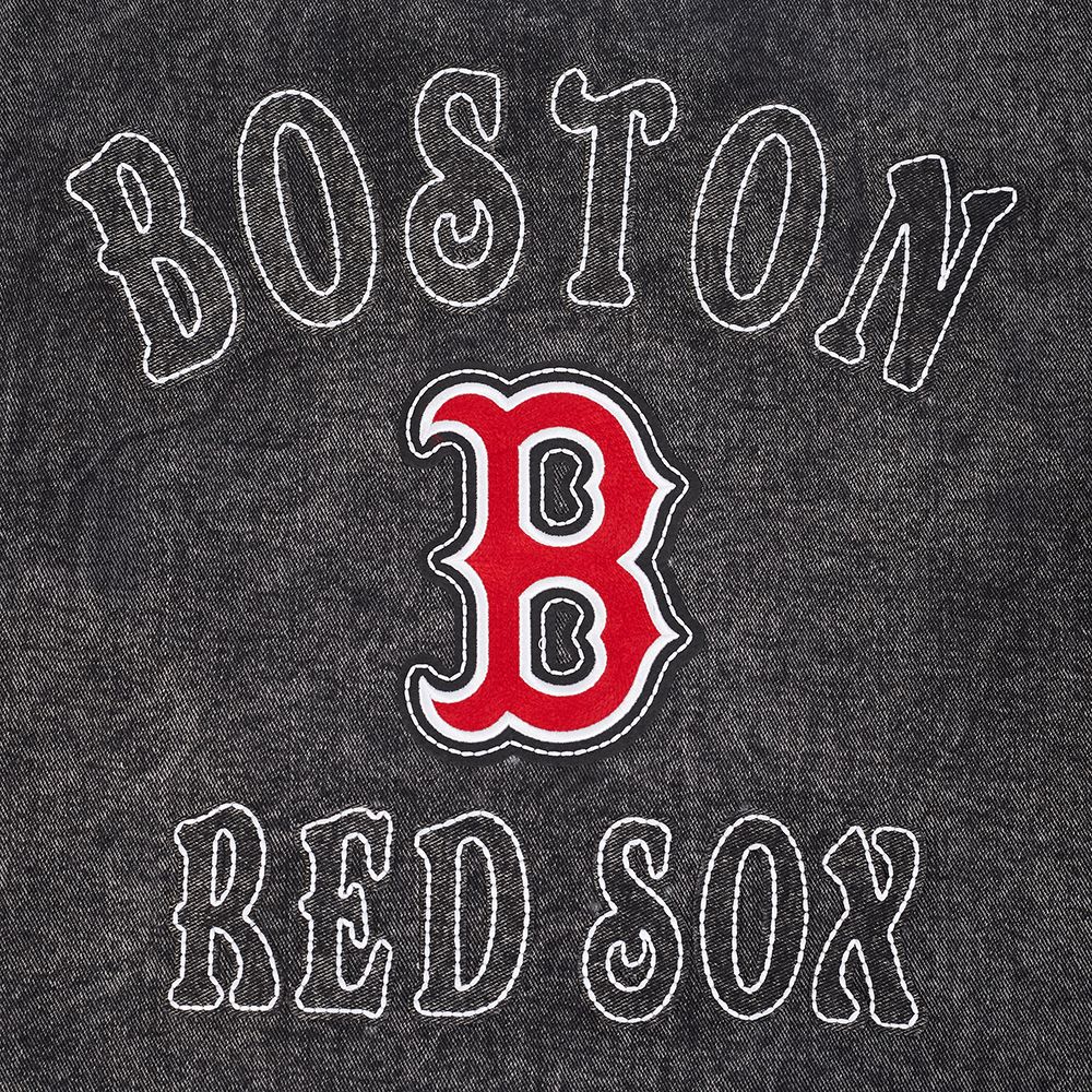 Pro Standard Women's Boston Red Sox Black Rebel Athletics Denim Jacket product image