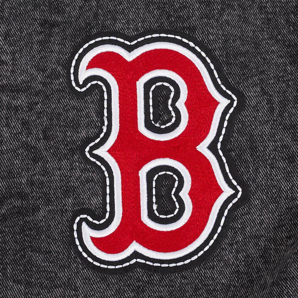 Pro Standard Women's Boston Red Sox Black Rebel Athletics Denim Jacket product image