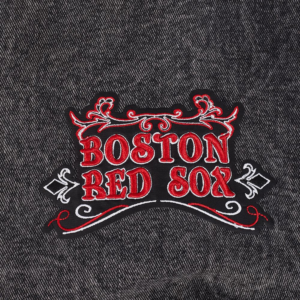 Pro Standard Women's Boston Red Sox Black Rebel Athletics Denim Jacket product image