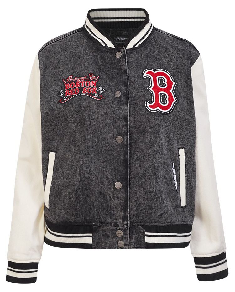 Pro Standard Women's Boston Red Sox Black Rebel Athletics Denim Jacket product image