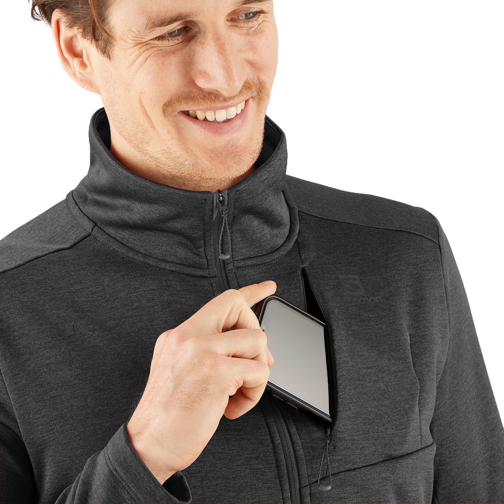 Salomon Men's Essential Full Zip Midlayer Fleece Jacket product image