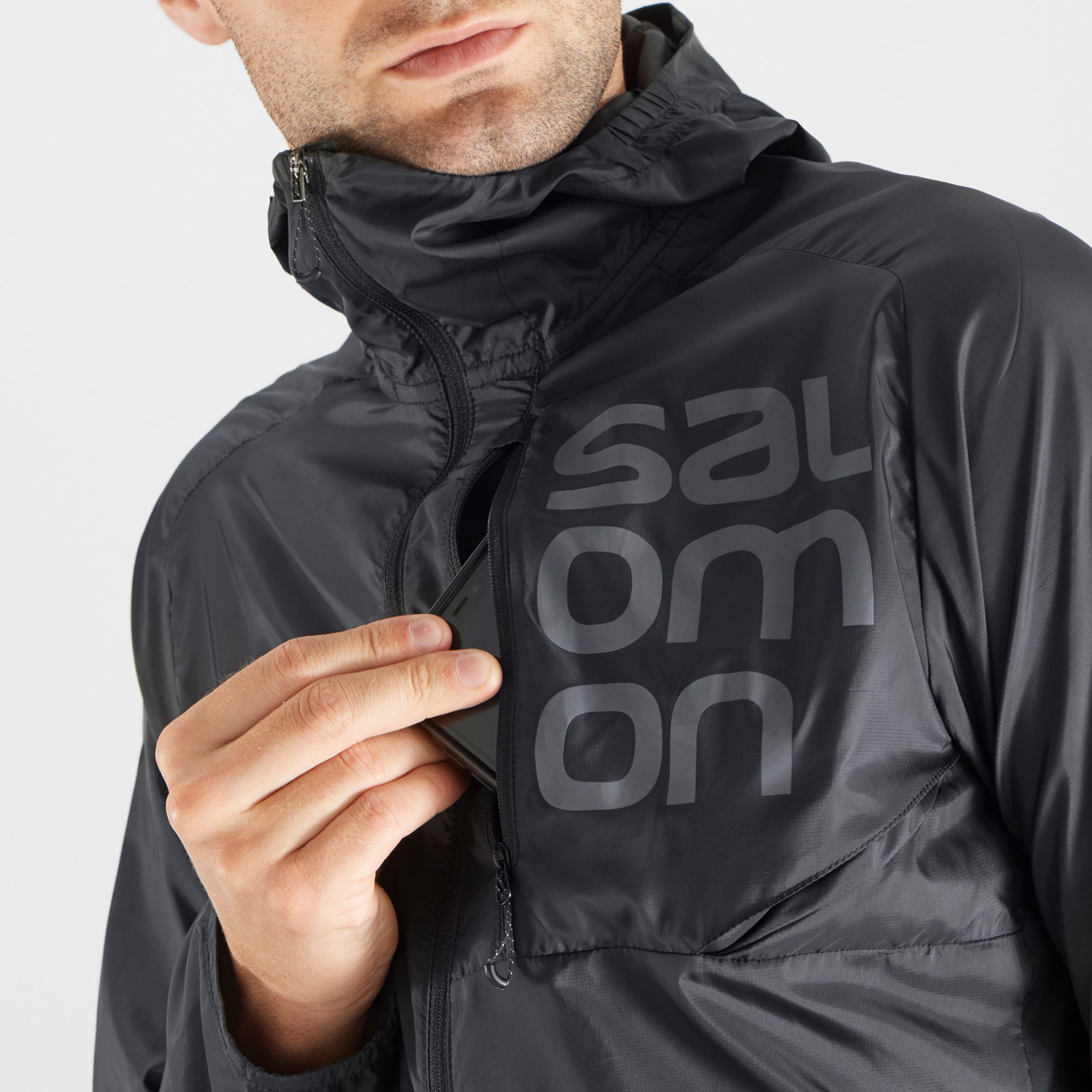 Salomon Men's Bonatti Cross Wind Full Zip Wind Jacket product image