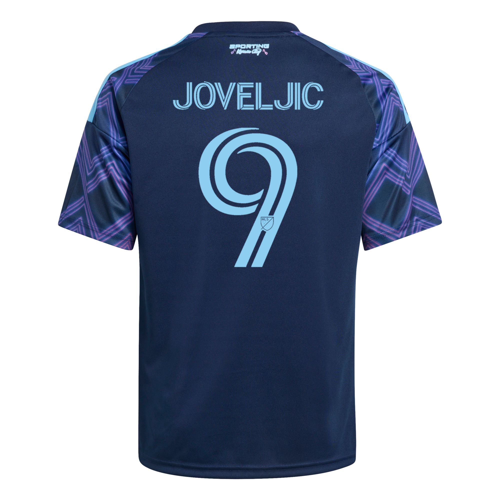 adidas Youth Sporting Kansas City Dejan Joveljic #9 2026 Secondary Replica 'The 18th & Vine Kit' Jersey product image