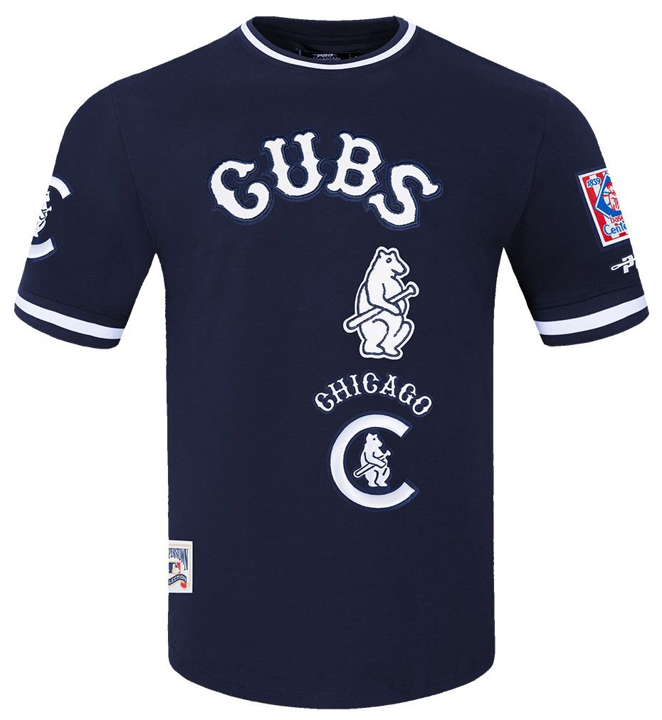 Pro Standard Men's Chicago Cubs Navy Retro Classic Double Knit T-Shirt product image