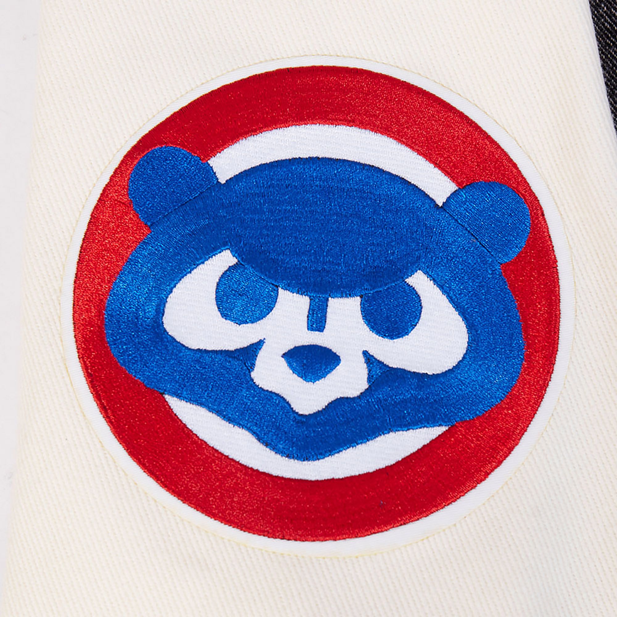Pro Standard Men's Chicago Cubs Black Denim Varsity Jacket product image