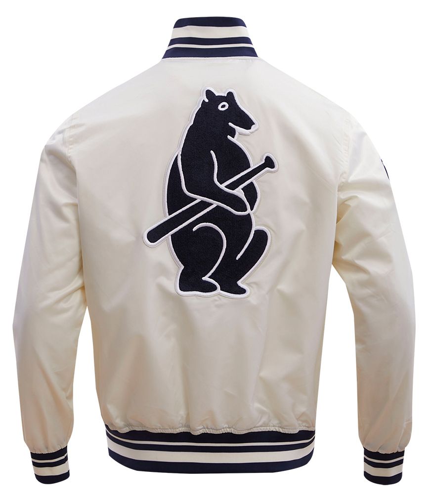 Pro Standard Men's Chicago Cubs Cream Retro Rib Satin Jacket product image