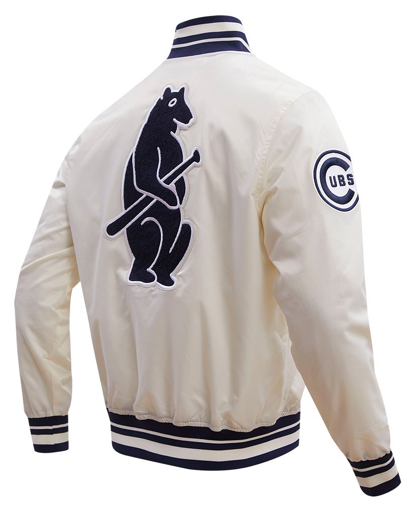 Pro Standard Men's Chicago Cubs Cream Retro Rib Satin Jacket product image
