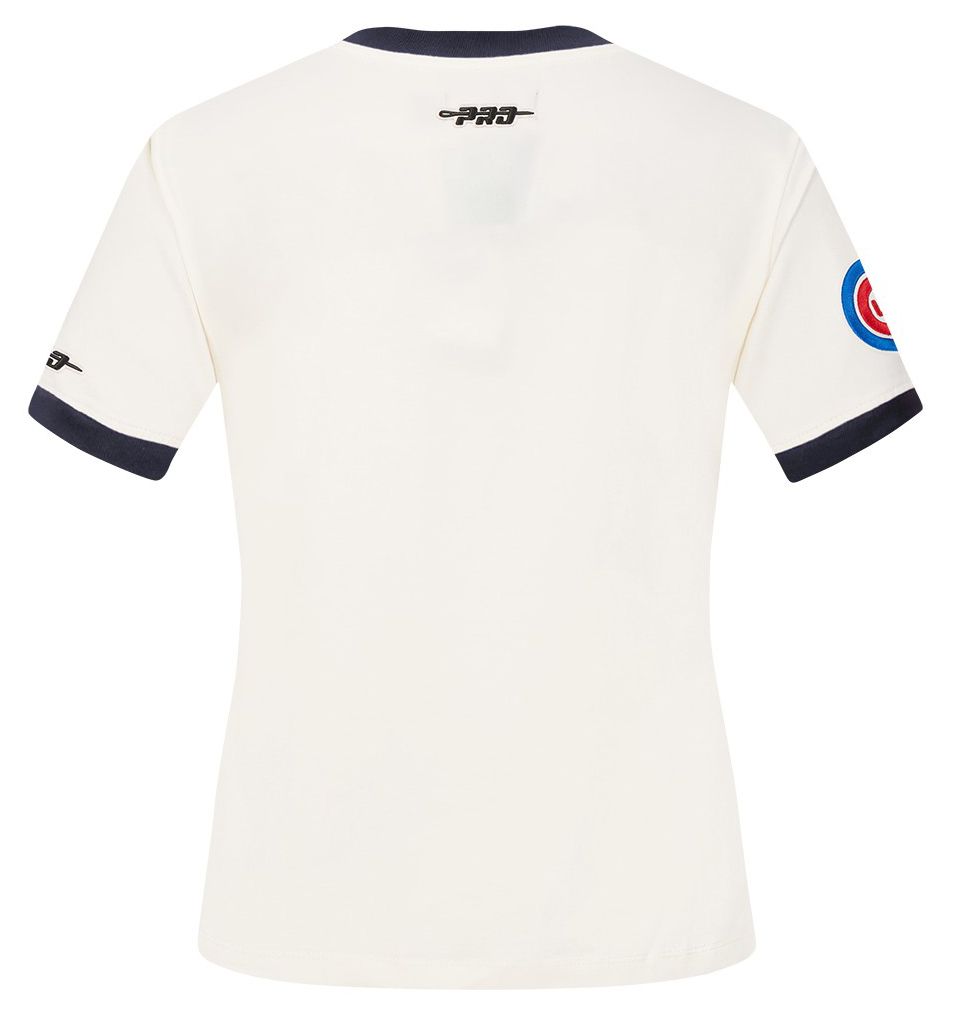 Pro Standard Women's Chicago Cubs Cream Ringer Souvenir T-Shirt product image
